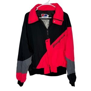 Vintage Swingster Snap-on Tools Jacket Mens XL Red Black Colorblock Made in USA